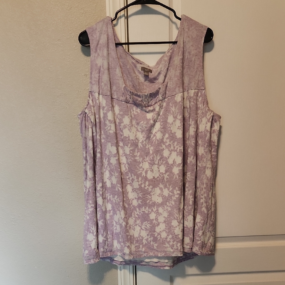 Floral Lavender Sleeveless Top